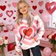 thumbnail image 3 of TaTaai Valentine's Day Printed Hoodie, Youth Long Sleeve Pullover, Pocket Casual Sweatshirt, Holiday Gift Apparel Gift, 3 of 9