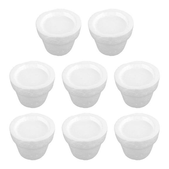 Masteelf  8 Pcs Flowerpot Insert Liners Florist Form Blocks Decoration White