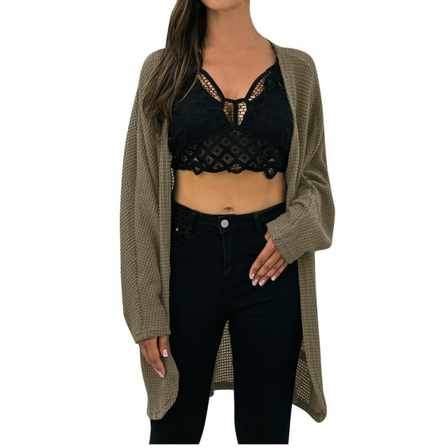 CEHVOM Cardigan Long Décontracté pour Femmes