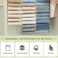 thumbnail image 4 of Wardrobe Clothes Organizer 1 Pack Hanging Closet Clothing Storage Dividers PVC Cabinet Pants Shelf Foldable Drawers with Hanger Hook for Organizing Bedroom Nursery Bathroom (Grey), 4 of 6