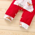 thumbnail image 6 of XDZJLR My First Christmas Baby Girl Outfit Xmas Xmas Cartoon Deer Letter Printed Hoodie Jumpsuit Onesie Red 12-18 Months, 6 of 7