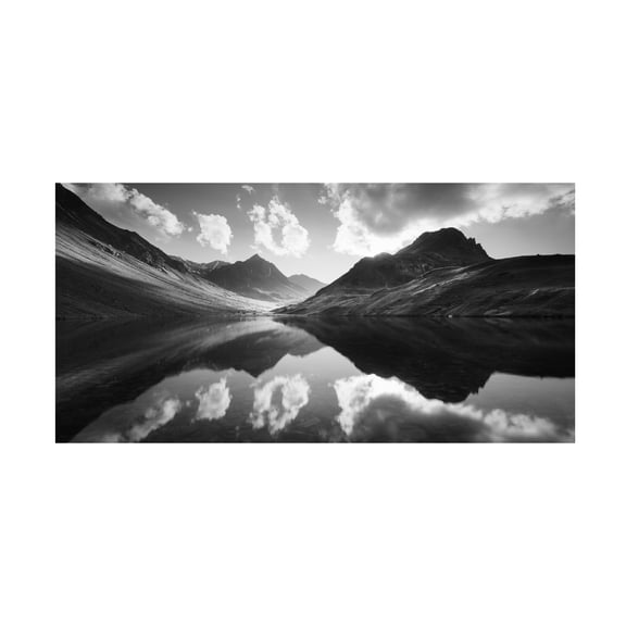 Burim Muqa 'Mountain Reflection' Canvas Art