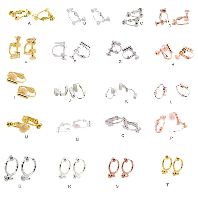 10pcs Ear Clip Converters Earring Accessories Handmade Fashionable Handheld Findings Turn Any Post Studs Into Clip-On Earrings Type17