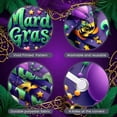 thumbnail image 4 of Colorful Design Mardi Gras Banner Masquerade Masks Carnival Display Festive Balloons Golden Stars Festive Backdrop for Carnival Party Festive Celebration Masquerade Event, 4 of 9