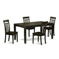 thumbnail image 2 of East West Furniture LYCA5-CAP-W 5 Piece Dining Room Set For 4-Dining Room Table With Leaf and 4 Dining Room Chairs, 2 of 5