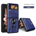 thumbnail image 1 of Magnetic Armored Phone Case Compatible With Samsung Galaxy Z Flip 4 With Sliding Camera Cover & Ring Stand, 1 of 3