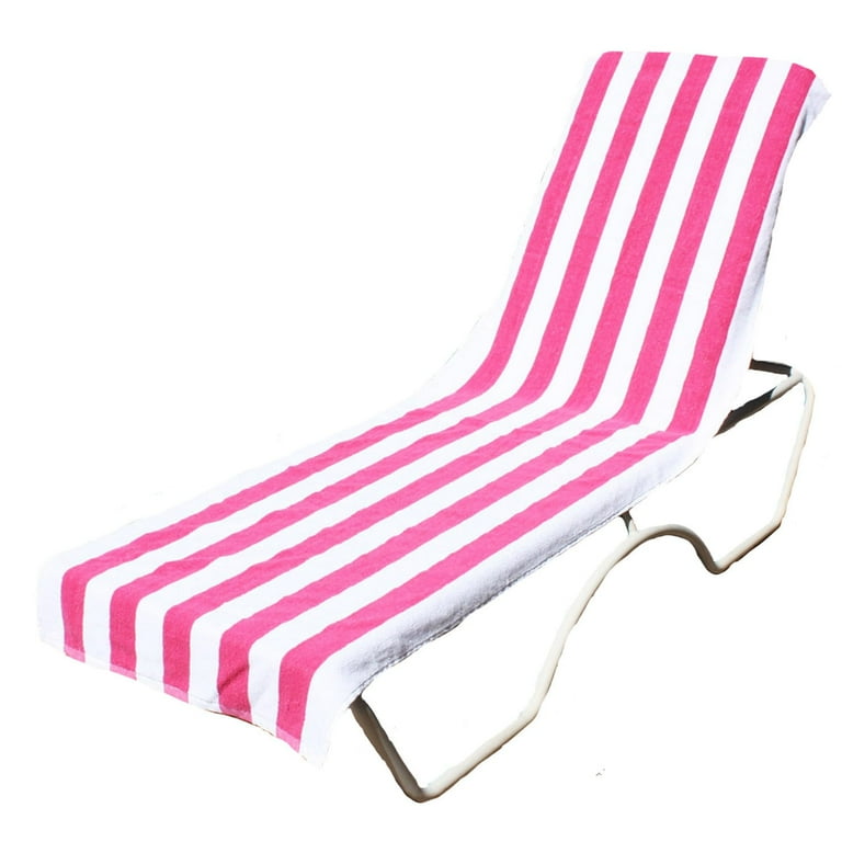 Dii stripe lounge chair beach towel with top fitted pocket hot sale