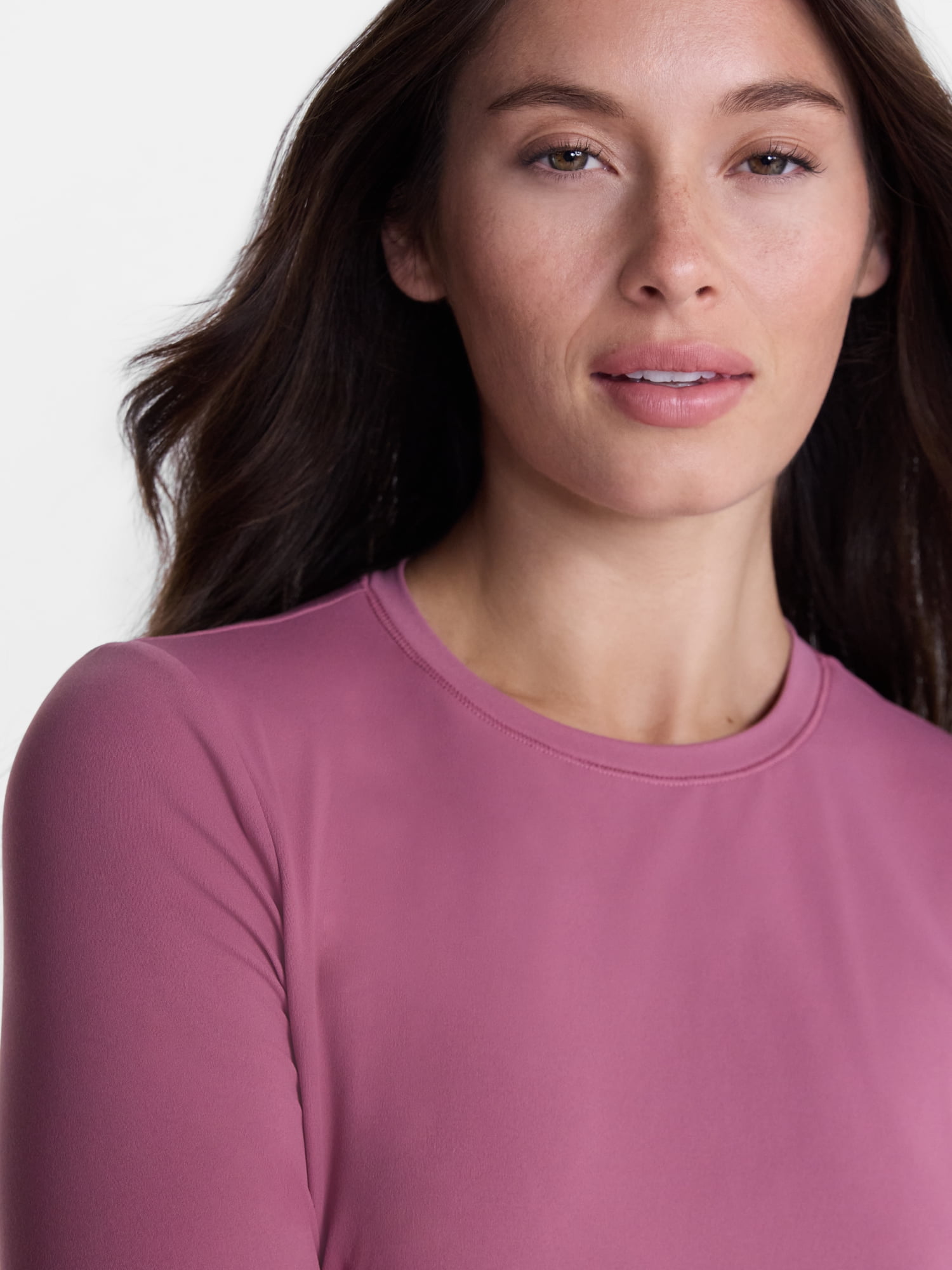 Avia Women’s and Women's Plus SoftSculpt Top with Long Sleeves, Sizes XS-4X
