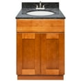 thumbnail image 1 of Brown Bathroom Vanity 24", Blue Butterfly Granite Top, Faucet LB5B, 1 of 5