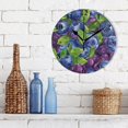 thumbnail image 3 of Blueberries and Leaves Black 10 inch Wall Clocks Non Ticking Easy to Read Battery Decorative for Home Bathroom Kitchen Bedroom Living Room, 3 of 8