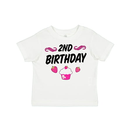 

Inktastic 2nd Birthday with Cupcake Gift Toddler Toddler Girl T-Shirt