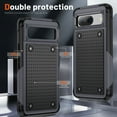 thumbnail image 5 of SaniMore for Google Pixel 8 Case Rubber, Heavy Duty Body Shockproof Bumper Cover Military Grade Anti-Scratch & Anti-Fingerprint Outdoor Rugged Case for Google Pixel 8 6.2" 2023, Gray, 5 of 8