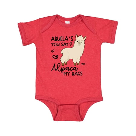 

Inktastic Abuela s You Say Alpaca My Bags Gift Baby Boy or Baby Girl Bodysuit