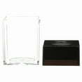 thumbnail image 5 of Small Clip Dispenser with Magnetic Top, Magnetic Paper Clip Holder, Plastic, Clear/Black, 5 of 7