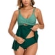thumbnail image 4 of Trajes de baño tankini para mujer Conjuntos de bikini sin espalda con tirantes cruzados de moda de color sólido para mujer Traje de baño de dos piezas para mujer, 4 of 5