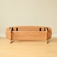 thumbnail image 2 of Center table Low Table 100% solid wood Top plate Desk Coffee table Width 120 x Depth 40 x Height 42 cm Study desk Work from home Easy to assemble Natural wood with storage shelf Natural writing desk, 2 of 10