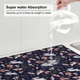 thumbnail image 5 of Honeii Retro Rabbit Flower print Super Absorbent Coffee Bar Mat Hide Stain Coffee Maker Mat for Countertops Coffee Pot Dish Drying Mat for Kitchen Counter, 5 of 7