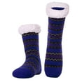 thumbnail image 1 of oqasdz Men's Fuzzy Ripple Slipper Socks Warm Comfortable Soft Knitted Non Winter Socks, 1 of 5