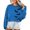 Blue, variant on Women's Casual Crew Neck Bat Print Hoodie Sweater Women