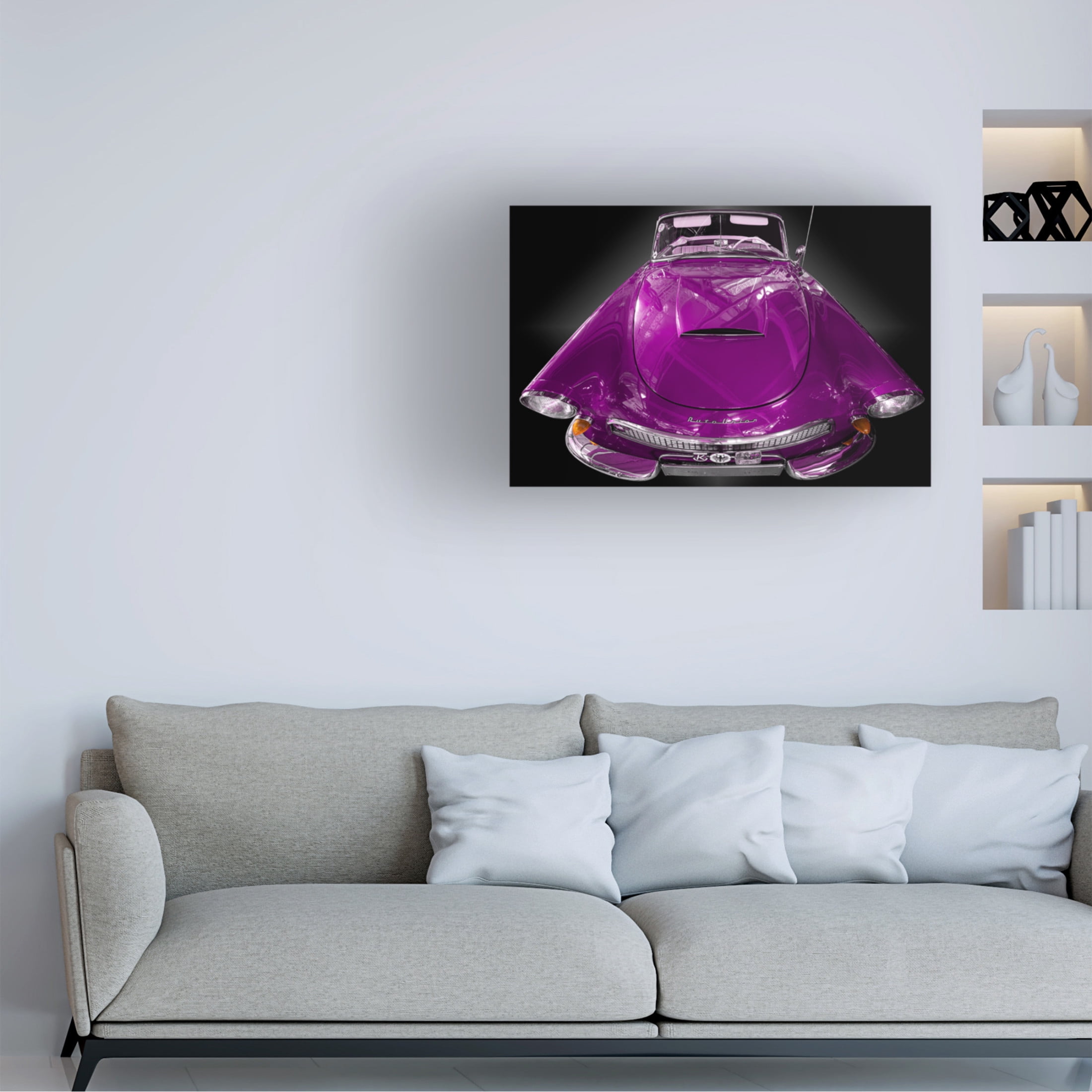 Trademark Fine Art Roland Weber  The pink Cabriolet Canvas Wall Art