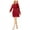 Burgundy, variant on Rachel Zoe Womens Bell Sleeve Cold Shoulder Dress, Red, Medium