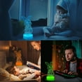 thumbnail image 4 of POSSHE Bunny Night Light, 3D Rabbit Lamp, 16 Colors Changing, Remote Control with Timer, RGB Flashing Mode and Dimmable, Cute Bunny Christmas Birthday Decor, 4 of 8