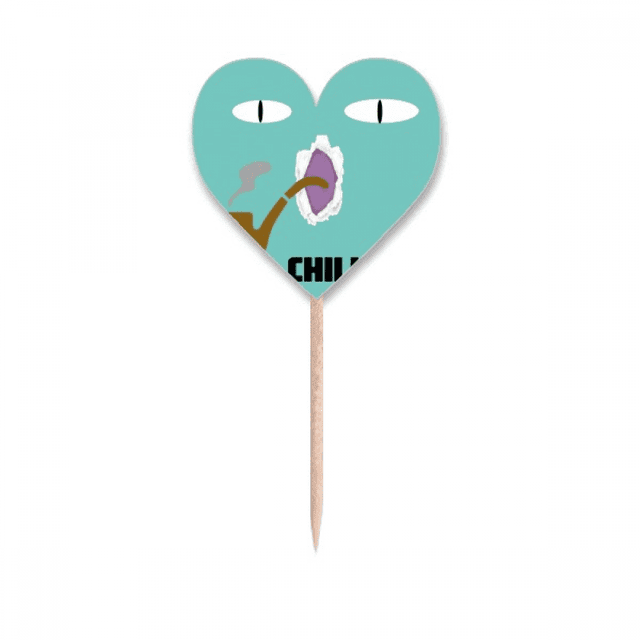 Blue Emotion Chill Smoke Cat Toothpick Flags Heart Lable Cupcake Picks
