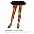 thumbnail image 3 of UNTERING Women Girls Rainbow Multicolor Striped Tights Opaque Stockings Pantyhose for Christmas Halloween Cosplay Costume, 3 of 3