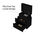 thumbnail image 2 of Clipop Modern LED Nightstand Set of 2, 20.6" Bedside Table Cabinet,2 High Gloss Chest Drawers, Black, 2 of 10