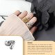 thumbnail image 5 of Bucle de tejer antiguo estereoscópico Vintage anillo de apertura ajustable guía de punto suministros de costura mujeres usando accesorios Ropa, zapatos y accesorios Miscelánea NJ646 plata oscura Jumpingount AP010733-01B, 5 of 6