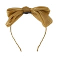 thumbnail image 4 of Unique Bargains 1 Pc Exquisite Gauze Shiny Silk Bow Headband Khaki, 4 of 6