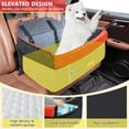 thumbnail image 4 of Dog Car  for Medium Large Dogs, Detachable Washable Pet Booster  with Memory Foam Cushion, Side Pockets, 2 Clip-On Safety Leashes Pet Car  for Dog  to 60 lbs/2 Small Dogs-Black, 4 of 6