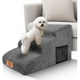 thumbnail image 1 of SHILIU-Dog Stairs for Small Dogs 15.7" H, 3-Step Foam Pet Steps with Washable Cover, Non-Slip Dog Steps for High Beds and Couch, Dog Ramp Soft Pet Stairs for Old Cats, Senior Dogs, Injured Pets, 1 of 4