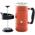 thumbnail image 2 of BaseCamp Coffee Press - Double Wall Insulated Stainless Steel - Bru-Stop Technology, No Grounds in Coffee, No Spill Lid (Red Rock, 48 fl.oz), 2 of 5