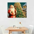 thumbnail image 2 of Shiartex Christmas Decor Santa Claus with Presents 20x16in Canvas Wall Art Picture 20x16in, 2 of 3