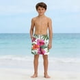 thumbnail image 5 of Frnrwgo Boys Beach Shorts 2 Layer Printed Loose Pockets Elastic Drawstring Summer Swim Trunks, 5 of 5