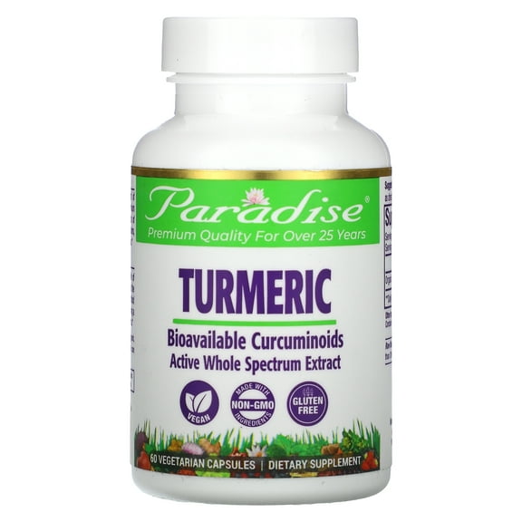 Paradise Herbs Turmeric 60 Vegetarian Capsules