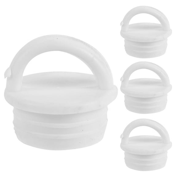 Masteelf  4 Pcs Mop Bucket Drain Hole Plug Replacement Kettle Spout Filter Cover Teapot Lid White