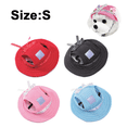 thumbnail image 2 of 4 Piezas Sombrero de Princesa para Perro Sombrero de Béisbol para Mascotas de ala Redonda Gorra porosa de Malla para Perros con Orificios para Las Orejas para Mascotas al Aire Libre, 2 of 5