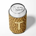 thumbnail image 4 of Caroline's Treasures CJ1025-TCC Letter T Initial Monogram - Giraffe Can or Bottle Hugger, Can Hugger, multicolor, 4 of 5
