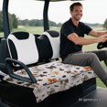 thumbnail image 2 of Yuyamidu Halloween Bow Golf Cart Seat Covers with Pockets for Women Gray Golf Cart Seat Towel Blanket Golf Cart Accessories for 2 Passenger Gifts for Golfer, 2 of 7