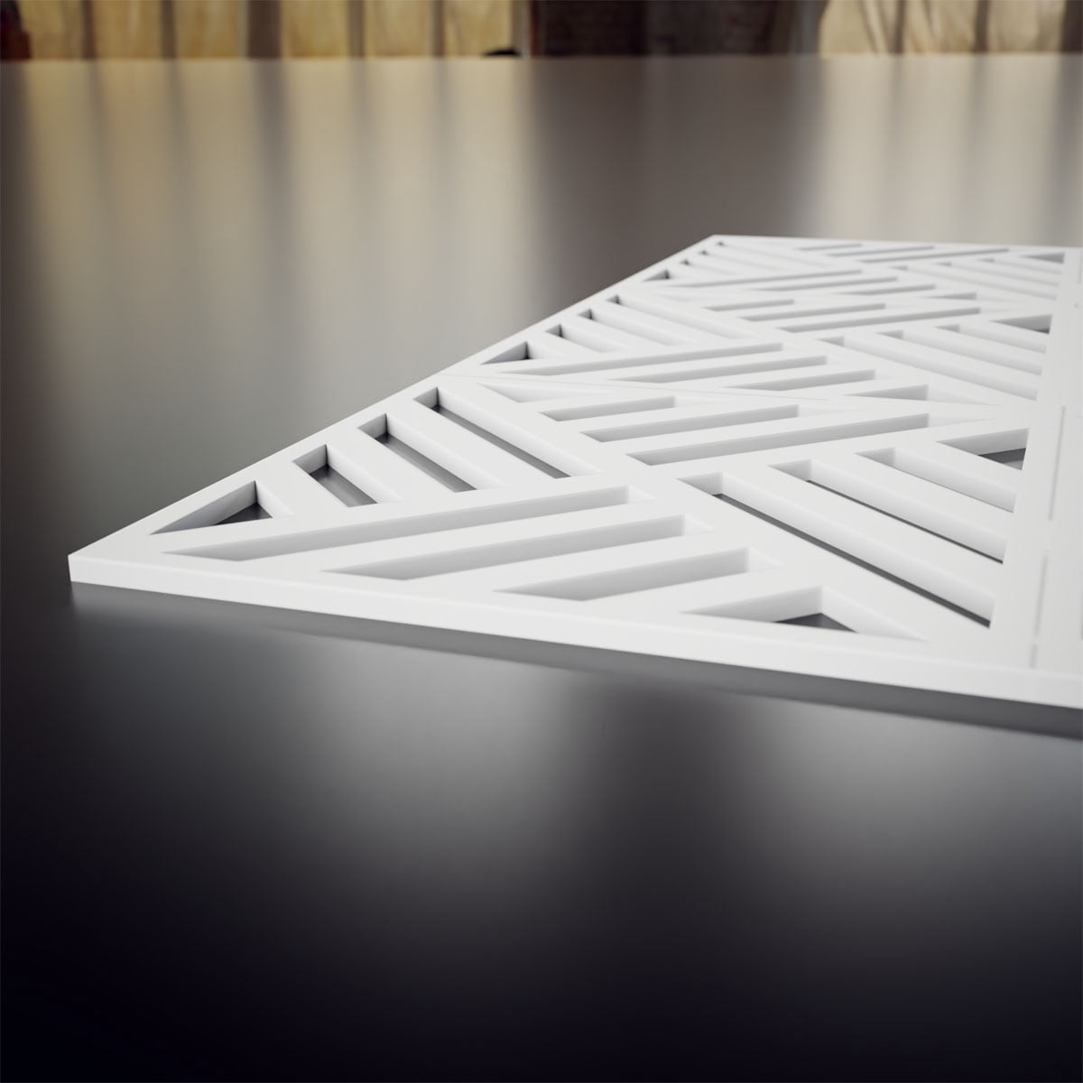 Ekena Millwork 11 3/8"W x 11 3/8"H x 3/8"T Small Allen Decorative Fretwork Wall Panels in Architectural Grade PVC