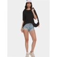 thumbnail image 2 of Women's Oversized T Shirt Crewneck Solid Short Sleeve Baggy Tees, 2 of 4
