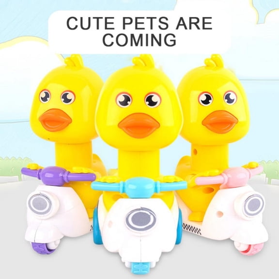 AJZIOJIRO 2PCS Clockwork Motorcycle Duck Toys Toys for 3-10 Year Old Clockwork-Push-Type Pull Back Toys for 3-6 Year Old Girls Toys Gifts