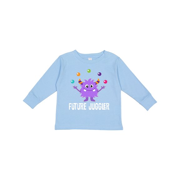Inktastic Juggling Monster Future Juggler Boys or Girls Long Sleeve Toddler T-Shirt