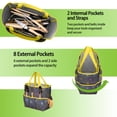 thumbnail image 6 of Garden Tool Bag,Pioneer Flower Floral Print Pattern Garden Tool Organizer,Garden Gifts,Waterproof Multi-Pocket Garden Tool Storage 11.8x5.5x11.4 Inch(Tools NOT Included), 6 of 6