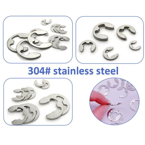 120 E Clips C Circlips Stainless Steel Kit Retaining Ring Assorted 1.5Mm To 10Mm