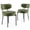 Green, variant on CONCETTA Set of 2 Mid-Century Modern Dining Chairs, Round Kitchen Chairs with Curved Backrest, Green