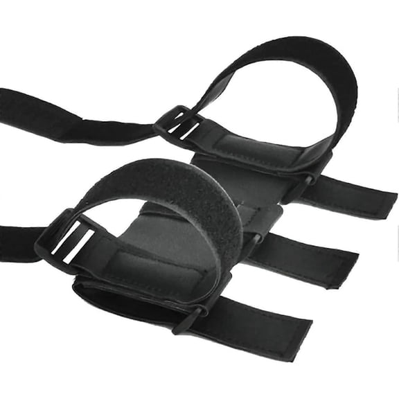 leather strap with velcro for attaching a water bottle to a bicycle.