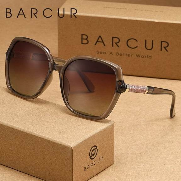 BARCUR Large Frame Vacation Style Sunglasses Fashion Accessories Exquisite Uv Protection Brand Packaging